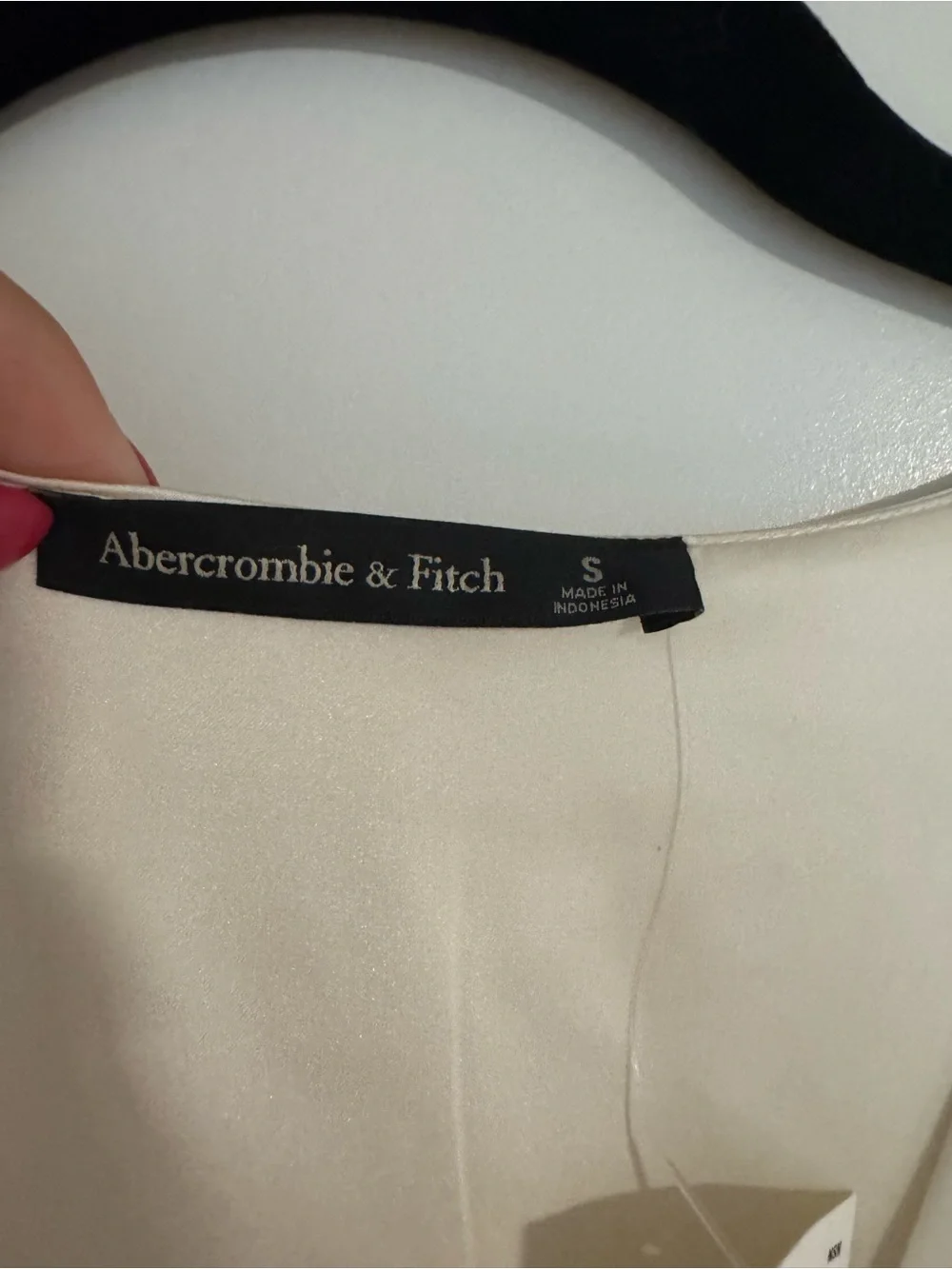 Abercrombie & Fitch Cream V-Neck Maxi Dress